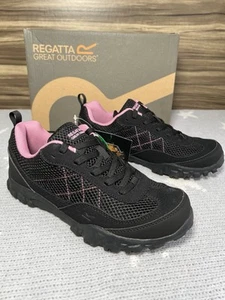 Regatta Outdoors Lady Edgepoint Life BlackRose Walking Shoes Trainers UK4 New - Picture 1 of 9