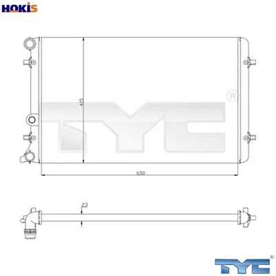 RADIATOR ENGINE COOLING 702-0033 FOR SKODA OCTAVIA/Combi VW BORA GOLF/IV/Mk 2.0L - Image 1 of 4