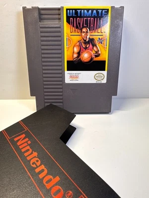 Ultimate Basketball (Nintendo NES, 1990) Authentic. Tested. Sleeve. - Image 1 of 4