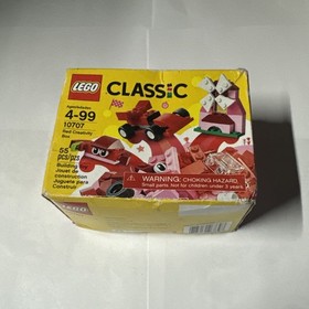 LEGO Classic 55 Pieces Building Toy Set 10707 Red Creativity Box