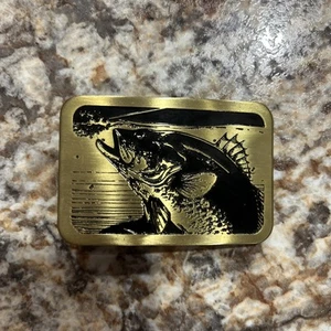 Vintage Great American Buckle Co Barschangeln Gürtelschnalle Köder Angeln Fischer - Bild 1 von 5