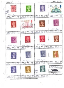 GREAT BRITAIN CLEAR RCP* 5 PAGES near 100 STAMPS** cat $50.+ USED LOT 303-59-G4 - Picture 1 of 5