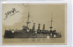 (Gc7598) RPPC, Bravo, H.M.S. HIGHFLYER, Hermes Class Cruiser, Battleship c1905 - Picture 1 of 4