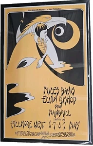 Miles Davis Fillmore 1971 Concert Poster 11 X 17 Framed - Picture 1 of 2