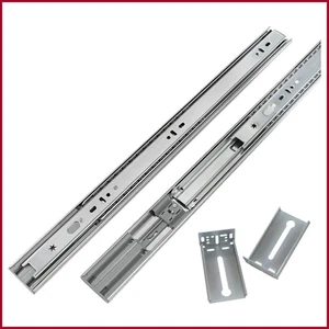 22 Inch Side/Rear Mount Soft Close Drawer Slides Full Extension 100lb 1 Pair - Picture 1 of 5