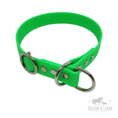 COLLAR & LEASH BIOTHANE Halsband für Hunde - Hundehalsband - Zugstopp - 25 mm - neon grün