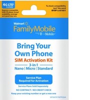 20 Of Walmart Family Mobile Starter Kit On Bulk Sale Nano Micro Sim Card!