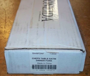 ONEIDA Chef's Table Satin 8" Dinner Fork Set of 12 18/0 Stainless Steel B449FDNF - Picture 1 of 4
