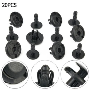 Useful Fastener Clips Splash 7mm Hole Black Panel Push Retainer Rivet Set - Picture 1 of 12