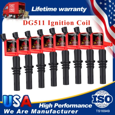 Bobinas de encendido 8 para Ford F-150 4,6/5,4 L V8 2004 2005 2006 2007 2008 2009 2010 Foto 1 de 4