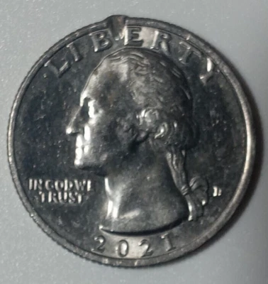 2010-D 25C Planchet error, Beautiful Quarter, circulated coin. - Image 1 of 3