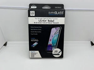 DuraGlass Tempered Glass Screen Protector for LG K31 Rebel, LG Phoenix (New) - Picture 1 of 9