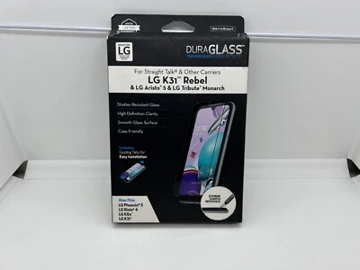 DuraGlass Tempered Glass Screen Protector for LG K31 Rebel, LG Phoenix (New) - Image 1 of 4