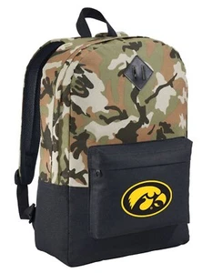 University of Iowa Camo Backpack Iowa Hawkeyes Medium Classic Style Backpack - Picture 1 of 5