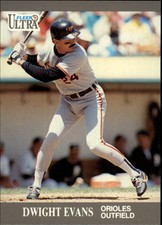 1991 Ultra Update Baltimore Orioles Baseball Card #1 Dwight Evans