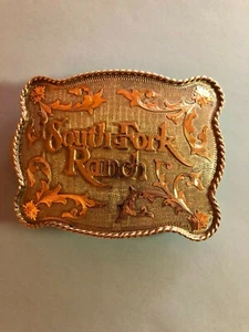 Belt Buckle One of a Kind Custom Hand Made Sterling Silver & Gold by VOGT Silvr - Picture 1 of 10