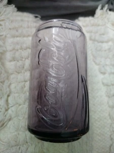 Coca Cola Coke Can Glass 5" Tall  Amethyst German Koffeinhaltig RARE - Picture 1 of 3
