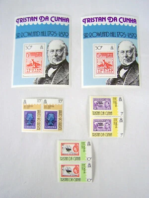 Tristan Da Cunha Stamp Collection Sir Rowland Hill St. Helena 25p, 50p, & 10p - Image 1 of 4