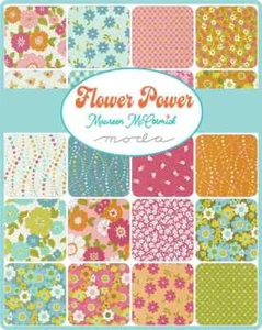 Moda Charm Pack - FLOWER POWER - 100% Patchwork Cotton Fabric - Picture 1 of 2
