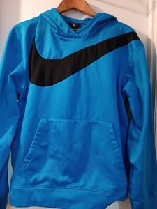 Nike Herren Large Dri Fit Pullover Big Swoosh Basketball Hoodie Blau Erwachsene - Bild 1 von 6