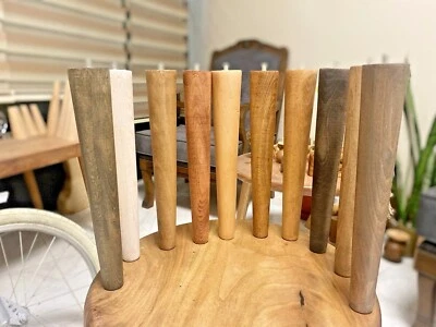 Tapered Beech Wood Legs (4 pc) with Different Finish and Length Furniture Legs - Image 1 of 4