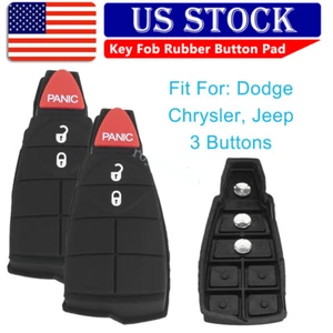 2 Replacement for 2008 - 2021 JEEP GRAND CHEROKEE Key fob Rubber 3 Button - Foto 1 di 8