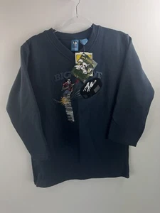 Little Big Dogs Big Shot Hockey Sweatshirt Youth Large 12/14 Navy Blue NWT VTG - Picture 1 of 7
