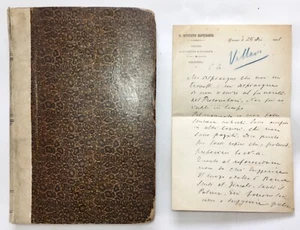 Pasquale Villari Historiador Italiano Senador Escrito a Mano Firmado Autógrafo Carta + - Imagen 1 de 12