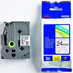 Beschriftungsband original Brother P-touch TZe-151 sw/klar 24mm 8m 2430, neu  - Bild 1 von 6