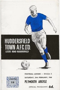 1967/68 Huddersfield Town v Plymouth Argyle Division 2 Programme - Picture 1 of 1