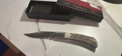 Cuchillo Bowie de 3" con hoja de acero inoxidable y cuerno de ciervo de España (Coleccionistas) Foto 1 de 4