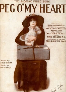 Partituras Peg O' My Heart Laurette Taylor A Bryan F Fisher Leo Feist 1913 - Imagen 1 de 5
