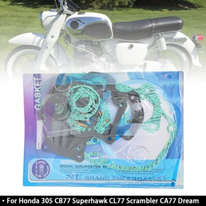 For Honda 305 CB77 Superhawk CL77 Scrambler CA77 Dream Engine Gasket Kit Set - Picture 1 of 12