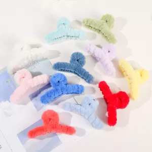 Fermaglio artiglio capelli peluche donna coreano morbido pelliccia sintetica forcine accessori capelli - Foto 1 di 31