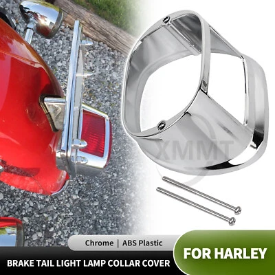 Cubierta de luz de freno trasera cromada para Harley Electra Tour Glide Sportster 883 Foto 1 de 4