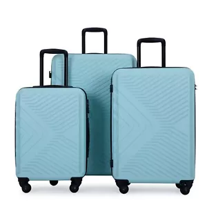 3 Piece Hardshell Luggage Set Spinner Suitcase TSA Lock 20"/24"/28" Expandable - Picture 1 of 20