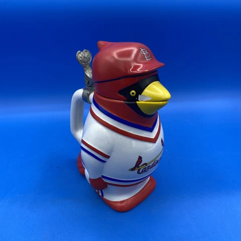 Vintage St Louis Cardinals Red Bird Ceramarte Stein Mug Ceramic Mascot 1990 MLB Cover