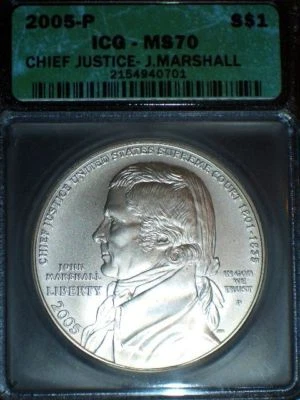 BRILLIANT 2005 P MS70 MARSHALL - ICG - COMMEMORATIVE - Image 1 of 2