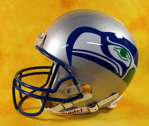 Seattle Seahawks throwback custom fullsize Riddell VSR4 football helmet YMed - Picture 1 of 8