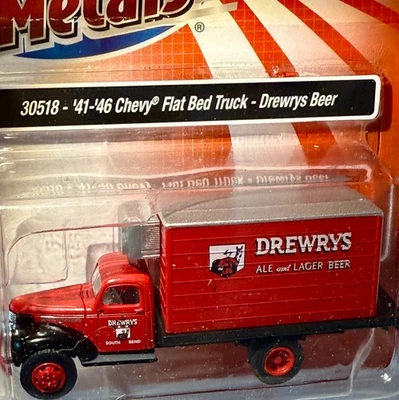 MINI METALS '41-'46 Chevy Flat Bed Truck-Drewrys Beer 1:87-HO Scale #30518 *NEW* - Image 1 of 4
