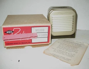 Vintage NIB Gold Metal MISCO Red Line Speaker Model #MS3BB NEW OLD STOCK - Picture 1 of 8