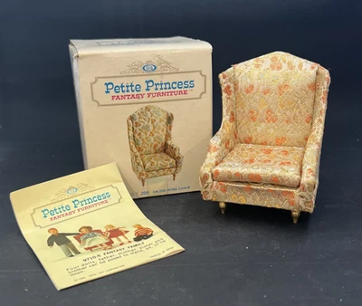 Vintage Petite Princess Salon Wing Chair Dollhouse Furniture 4410-7 200 LSX - Image 1 of 4