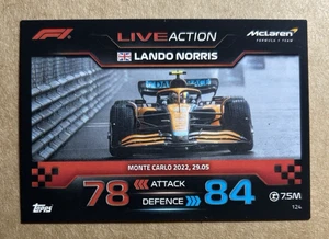 2023 Topps Turbo Attax Live Action Lando Norris #124 - Picture 1 of 1