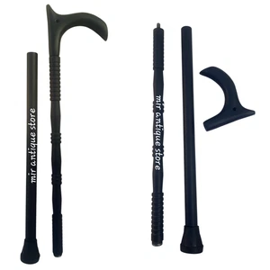37" Aluminium Steampunk Gehstock V-gebogener Griff taktischer Stock Geschenk Männer Frauen - Bild 1 von 14