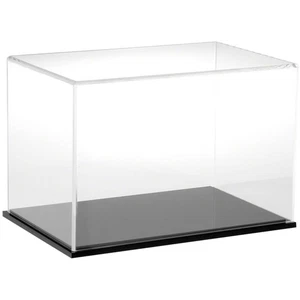 Plymor Clear Acrylic Display Case with Black Base, 12" W x 8" D x 8" H - Picture 1 of 1