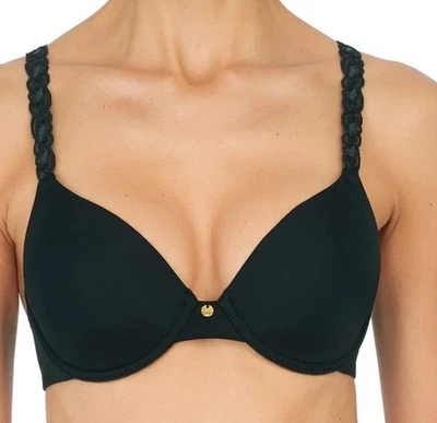 Sujetador con aros NATORI 736037 Pure Luxe cobertura personalizada contorno negro talla 34DDD Foto 1 de 4