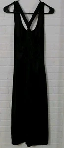 NWT Banana Republic Long Dress Black Size Medium Form Fitting Twist Back - Picture 1 of 5