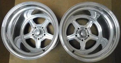 Billet Specialties Str Lite Wheels, 15"x 12", 5 On 4 3/4", 3 1/2' B/S, polished - Image 1 of 4