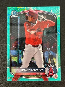 Anyelo Marquez 2025 Bowman Chrome 1st Aqua MOJO /299 Angels - Picture 1 of 2
