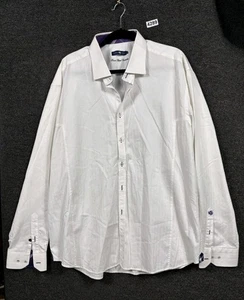 Stone Rose Button Down Shirt Mens Size 3XL White Textured 100% Cotton - Picture 1 of 7